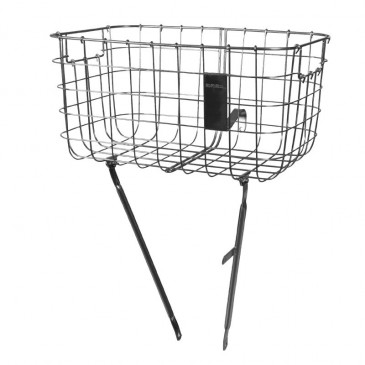 FRONT BASKET- STEEL BASIL ROBIN - CHROME STEEL (MAX LOAD10KGS) (47X31X25)