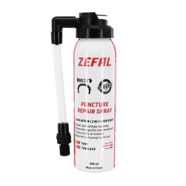 ANTI-PUNCTURE SPRAY- ZEFAL FOR MTB TYRE 2,2/2,4 TUBELESS/TUBETYPEP RESTA/SCHRADER (100ml)