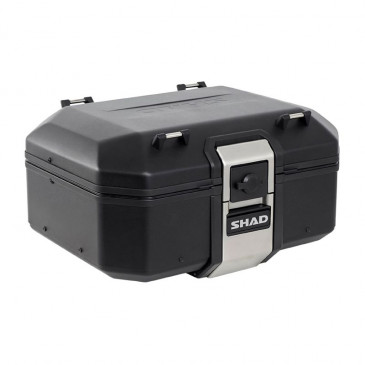 TOP CASE SHAD TR37 TERRA 37Lt BLACK EDITION WITH LOCK SYSTEM - CONTAINS 2 OPEN FACE HELMETS (Plate comes separately). (D0TR37100B). 8430358675391