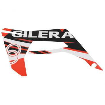 AUTOCOLLANT/STICKER/DECOR AILE AVANT GAUCHE NOIR/ROUGE ORIGINE PIAGGIO GILERA 50 SMT, RCR 2018> -2H002135-