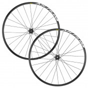 WHEELS SET FOR ROAD BIKE- 700 MAVIC AKSIUM DISC CENTERLOCK AXLE 12x142 + 12x100 BLACK - 11/10V Speed. SHIMANO - FRONT+REAR; 3700948293485