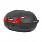 TOP CASE SHAD SH47 BLACK with RED REFLECTOR (D0B47206)