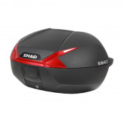 TOP CASE SHAD SH47 BLACK with RED REFLECTOR (D0B47206)