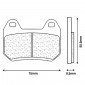 PLAQUETTE DE FREIN CL BRAKES POUR BMW K 1200 LT 1997>2009, R 1200 CL 2003> AR (1 JEU DE 2 PLAQUETTES) (2987 RX3 TOURING METAL FRITTE) 0841754006098