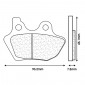 PLAQUETTE DE FREIN CL BRAKES POUR HARLEY-DAVIDSON 1450 DYNA 2000>2006, ELECTRA-GLIDE 2000>2006, FLST 2000>2006 AV+AR,1584 FXST 2007>, 1584 SOFTAIL 2007, ROAD KING AV (1 JEU DE 2 PLAQUETTES) (2958 A3+ CUSTOM METAL FRITTE) 0841754006029