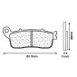 BRAKE PADS SET (2 pads) CL BRAKES FOR HONDA 800 VFR 2014> Rear 1200 VFR CROSSTOURER 2012>2014 Rear - (1239 RX3 TOURING SINTERED) 0841754015151