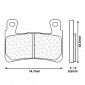 BRAKE PADS SET (2 pads) CL BRAKES FOR HONDA CB 1300 F, CB 1300 R, CBR 600 RR, CBR-R 900 FIREBLADE / HARLEY-DAVIDSON 1584 FAT-BOY, 1690 SOFTAIL Front - (2711 XBK5 SPORT SINTERED) 0841754009181