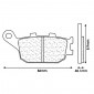 BRAKE PADS SET (2 pads) CL BRAKES FOR HONDA CBR 900 RR FIREBLADE, VTR 1000 SP, CB 1100 / KAWASAKI 1000 VERSYS / YAMAHA 800 FZ8 2011> Rear - (2296 RX3 TOURING SINTERED) 0841754001543