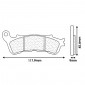 PLAQUETTE DE FREIN CL BRAKES POUR HONDA 700 NC S 2012> AV, NC 700 X2012> AV, 1000 CB R 2008> AV, 1300 ST PAN EUROPEAN 2008> AV (1 JEU DE 2 PLAQUETTES) (1159 A3+ TOURING METAL FRITTE) 0841754010767