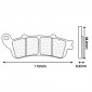 PLAQUETTE DE FREIN CL BRAKES POUR HONDA VFR 800 FI 1998>2001, 1100 PAN-EUROPEAN 1996>2001, 1300 PAN-EUROPEAN 2002>, 650-700 DEAUVILLE AV (1 JEU DE 2 PLAQUETTES) (2602 RX3 TOURING METAL FRITTE) 0841754004629