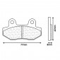 BRAKE PADS SET (2 pads) CL BRAKES FOR HYOSUNG 250-600-650-650 COMET, 250-600 AQUILA, GV 1000 CRUISER Front+Rear / HONDA CB 250 REBEL, CMX 250 REBEL Front - (2621 A3+ TOURING SINTERED) 0841754004698