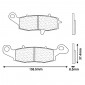 PLAQUETTE DE FREIN CL BRAKES POUR KAWASAKI 650 ER-6N 2006>, 650 VERSYS 2007>, 1100 ZEPHIR 1997> / SUZUKI GSX 600 F, 650 V-STROM AV GAUCHE (1 JEU DE 2 PLAQUETTES) (2383 A3+ TOURING METAL FRITTE) 0841754003059