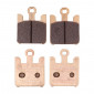 PLAQUETTE DE FREIN CL BRAKES POUR KAWASAKI ZX-6RR 2003>2007, ZX-10R 2004>2007, ZX-12R 2004>, VN 1600 2005> AV / SUZUKI 1000 GSX-R 2003>, 1600 INTRUDER 2005> AV (2 JEUX DE 2 PLAQUETTES) (1110 A3+ TOURING METAL FRITTE) 0841754008023