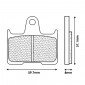 BRAKE PADS SET (2 pads) CL BRAKES FOR KAWASAKI ZX-7RR NINJA 1996>2002, 1400 GTR 2007>, 1400 ZZR 2006> / SUZUKI 600-1000 GSX-R, 1400 GSX Rear - (2813 RX3 TOURING SINTERED) 0841754005404
