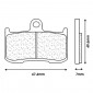 BRAKE PADS SET (2 pads) CL BRAKES FOR KAWASAKI ZX9-R NINJA 2002>2003 Front Z 1000 2003>2006 Front / TRIUMPH 675 STREET TRIPLE R 2009> Front - (1083 XBK5 SPORT SINTERED) 0841754008559