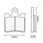 BRAKE PADS SET (4 pads) CL BRAKES FOR YAMAHA 1300 FJR 2006> Front / TRIUMPH 1215 TROPHY 2012>2014 Front (1175 XBK5 SPORT SINTERED) 0841754011320
