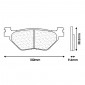 PLAQUETTE DE FREIN CL BRAKES POUR YAMAHA 900 TDM 2002> AR, 1200 XT Z SUPER TENERE 2010> AR, 1300 FJR 2001> AR, 1700 V-MAX 2009> AR (1 JEU DE 2 PLAQUETTES) (1084 RX3 TOURING METAL FRITTE) 0841754007613