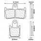 PLAQUETTE DE FREIN CL BRAKES POUR YAMAHA 1000 YZF-R1 2007>2014 AV, 1670 MT-01 2007>2009 AV, 1700 V-MAX 2009> AV (2 JEUX DE 2 PLAQUETTES) (1180 XBK5 SPORT METAL FRITTE)