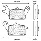 BRAKE PADS SET (2 pads) CL BRAKES FOR YAMAHA 125 TRICITY 2014> Front RIGHT / MBK 125 TRYPTIK 2014> Front RIGHT - (3107 MSC)