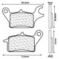 BRAKE PADS SET (2 pads) CL BRAKES FOR YAMAHA 125 TRICITY 2014> Front LEFT / MBK 125 TRYPTIK 2014> Front LEFT - (3106 MSC)