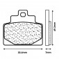 PLAQUETTE DE FREIN CL BRAKES POUR PIAGGIO 300-500 MP3 LT BUSINESS 2014>, 530 MP3 AV (1 JEU DE 2 PLAQUETTES) (3109 MSC) 0841754015106