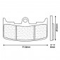 PLAQUETTE DE FREIN CL BRAKES POUR BUELL 984 XB9S LIGHTNING 2003> AV, 1200 XB12R FIREBOLT 2004>2008 AV (1 JEU DE 2 PLAQUETTES) (1139 XBK5 SPORT METAL FRITTE) 0841754010453