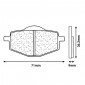 PLAQUETTE DE FREIN CL BRAKES POUR YAMAHA 125 DT 1985>2007 AV, 125 TDR 1993>2003 AR, 400-600 XT AR, 125-250 YZ 1988> AR, 600 TT 1985>1988 AV, 600 XTZ 1991>1998 AR (1 JEU DE 2 PLAQUETTES) (2284 S4) 0841754008733