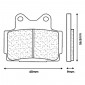 PLAQUETTE DE FREIN CL BRAKES POUR YAMAHA 600 FZS FAZER 1998>2003, 600 XJ S DIVERSION 1992>2002 (1 JEU DE 2 PLAQUETTES) (2301 RX3 TOURING METAL FRITTE) 841754001703