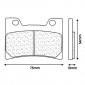 BRAKE PADS SET (2 pads) CL BRAKES FOR YAMAHA FZR 1000 EXUP 1991>1993 FRONT(2309 XBK5 SPORT SINTERED) 0841754008870