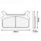 BRAKE PADS SET (2 pads) CL BRAKES FOR HARLEY-DAVIDSON 1340 DYNA, ELECTRA-GLIDE, SOFTAIL, FLT-SERIES, TOUR-GLIDE - REAR (2342 RX3 TOURING SINTERED) 0841754002564