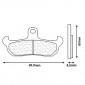PLAQUETTE DE FREIN CL BRAKES POUR HUSQVARNA 350-410-510-610 TE, 125-250 CR, 510-610 TC, 125-250-360-400 WR / APRILIA 125-350-600 TUAREG / HUSABERG 350 TE AV (1 JEU DE 2 PLAQUETTES) (2400 MX10) 0841754013669