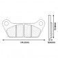 BRAKE PADS SET (2 pads) CL BRAKES FOR HARLEY-DAVIDSON 1200 FLH 1980>, 1340 FLH 1981>, 1340 FLT 1980>1985, 1340 FLHT 1984> Rear - (2702 RX3 CUSTOM SINTERED) 0841754004889
