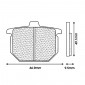 BRAKE PADS SET (2 pads) CL BRAKES FOR HONDA CB 400 N , 400-500 CX, 400 GL, 1000 CBX, CB 750 F, CB 900 F, 1000 GOLDWING 1978> - (2814 A3+ TOURING SINTERED) 0841754010385