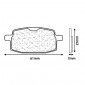 PLAQUETTE DE FREIN CL BRAKES POUR PEUGEOT 50 V-CLIC AV / BAOTIAN 50 BT49QT (1 JEU DE 2 PLAQUETTES) (3029 SC) 0841754006586