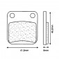 PLAQUETTE DE FREIN CL BRAKES POUR DAELIM 50 S-FIVE AV, 50 E-FIVE AV (1 JEU DE 2 PLAQUETTES) (3018 SC) 0841754006418