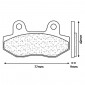 BRAKE PADS SET (2 pads) CL BRAKES FOR KYMCO 50 BET&WIN Front DINK Front SUPER 9 Front - (3062 SC)