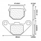 BRAKE PADS SET (2 pads) CL BRAKES FOR APRILIA 125 LEONARDO, SCARABEO, SPORT CITY Front 500 ATLANTIC, SCARABEO Front LEFT - (3021 MSC)