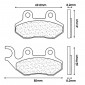 PLAQUETTE DE FREIN CL BRAKES POUR PEUGEOT 50 TWEET AV / SYM 50 ORBIT 2T/4T, JET AV, JET EURO-X AV (1 JEU DE 2 PLAQUETTES) (3039 SC) 0841754006784