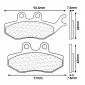 BRAKE PADS SET (2 pads) CL BRAKES FOR RIEJU 50 RS2 2002>2008 Front ( AJP) - (3081 SC)