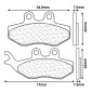 PLAQUETTE DE FREIN CL BRAKES POUR DERBI 50 SENDA DRD 2005> AV, X-TREME 2005> AV / MBK X-POWER 2004> AV / PEUGEOT 50 XPS SM 2004> AV (1 JEU DE 2 PLAQUETTES) (3031 SC) 0841754006630