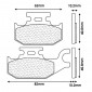 PLAQUETTE DE FREIN CL BRAKES POUR SUZUKI 125 BURGMAN 2007> AR, SIXTEEN 2008> (1 JEU DE 2 PLAQUETTES) (3090 MSC) 0841754012617