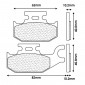 BRAKE PADS SET (2 pads) CL BRAKES FOR SUZUKI 125 BURGMAN 2007> Rear SIXTEEN 2008> - (3090 MSC)