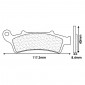 BRAKE PADS SET (2 pads) CL BRAKES FOR APRILIA 125-250-500 ATLANTIC Front 125-250 SCARABEO Front 125 LEONARDO Front / MALAGUTI 250-400 MADISON Front / PIAGGIO 350 BEVERLY Front - (3056 MSC) 0841754007040