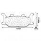 PLAQUETTE DE FREIN CL BRAKES POUR 660 MT-03 2006>2014 AV, 500 TMAX 2004>2007 AV, 600 FZ6 R 2009>2014 AV, 400 MAJESTY 2005>2011 AV (1 JEU DE 2 PLAQUETTES) (3025 MSC) 0841754006500