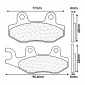 PLAQUETTE DE FREIN CL BRAKES POUR SUZUKI 400 BURGMAN AV GAUCHE 2007>/PEUGEOT 250 GEOPOLIS AV GAUCHE 2007> AV/TRIUMPH 1200 TIGER 2012>2017 AR (1 JEU DE 2 PLAQUETTES) (3087 MSC) 0841754012549