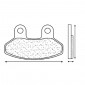 PLAQUETTE DE FREIN CL BRAKES POUR SYM 50 JOYRIDE 2002> AV (1 JEU DE 2 PLAQUETTES) (3067SC) 0841754009839