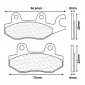 PLAQUETTE DE FREIN CL BRAKES POUR SUZUKI 400 BURGMAN AV DROIT 2007>/KAWASAKI 125 Z125 2019>2023 AV/AR (1 JEU DE 2 PLAQUETTES) (3086 MSC) 0841754012532