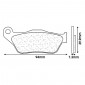 BRAKE PADS SET (2 pads) CL BRAKES FOR YAMAHA 125-250 XMAX 2006>2009 Front / MBK 125-250 SKYCRUISER 2006>2009 Front - (3085 MSC) 0841754011337