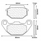 PLAQUETTE DE FREIN CL BRAKES POUR SYM 125 JOYRIDE AR / KYMCO 125 PEOPLE AV, PEOPLE S AV, SUPER 8 AV (1 JEU DE 2 PLAQUETTES) (3068 MSC)