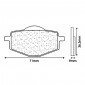 PLAQUETTE DE FREIN CL BRAKES POUR MBK 50 X-POWER 1998>2003 AR / YAMAHA 50 TZR 1989>1997 AR (1 JEU DE 2 PLAQUETTES) (3008 SC) 0841754006272